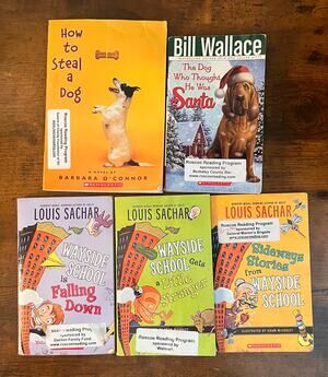 5 Kids Chapter Books Lot Wayside School Louis Sachar Scholastic Grades 3-4
